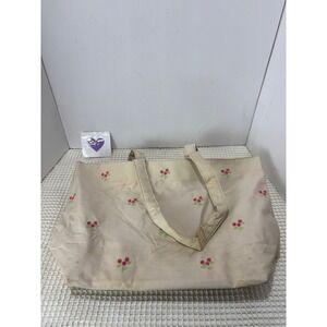 Pendleton Flower Embroidered Cotton Tote‎ Bag White fair condition